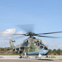 Экипажи вертолётов Ми-35 успешно справились с учебно-боевой задачей