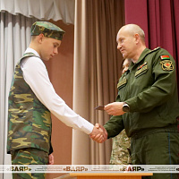 Церемония посвящения учащихся в классы военно-патриотической направленности