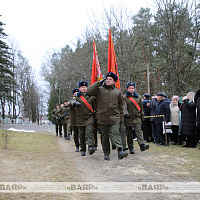 Торжественное открытие памятного знака в деревне Цель