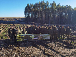 Военнослужащие Вооружённых Сил принимают участие в республиканской акции «Дай лесу новае жыццё»