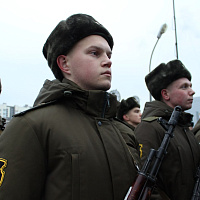 Военную присягу приняли и новобранцы войск связи