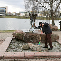 Воины-интернационалисты вышли на субботник 