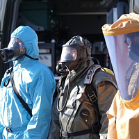 На полигоне – сводное подразделение РХБЗ и медицинского обеспечения