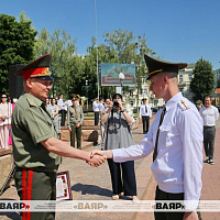 Торжественный выпуск офицеров военного факультета в ГрГУ имени Я. Купалы