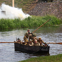 Историко-военная реконструкция в Слониме, посвящённая освобождению города и форсированию реки Щара