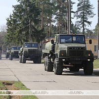 Военнообязанные 19 омбр совершили марш на базу горючего