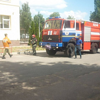 В Военной академии прошло пожарно-тактическое учение