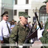 Принятие Военной присяги курсантами-первокурсниками военно-технического факультета в БНТУ