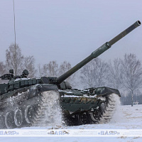 Военнослужащие 19 омбр выполнили упражнение контрольных стрельб из вооружения танка Т-72Б штатным снарядом