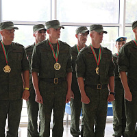 Награждение победителей чемпионата по военно-прикладному многоборью