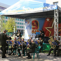 В Советском районе города Минска также активно празднуется День Победы