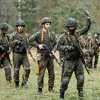 Занятие по тактической подготовке с курсантами Военной академии