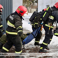 В Минске прошли пожарно-тактические учения
