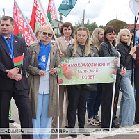 Военнослужащие приняли участие в патриотическом автопробеге Минского района