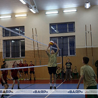 В Минском суворовском военном училище проходит первенство училища по волейболу (пионерболу)