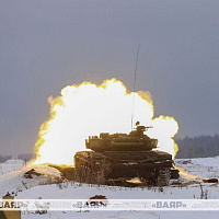 Военнослужащие 19 омбр выполнили упражнение контрольных стрельб из вооружения танка Т-72Б штатным снарядом