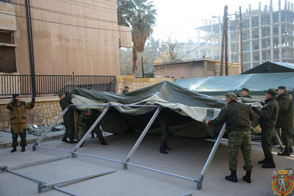 Белорусские военные медики разворачивают полевой госпиталь в Сирии