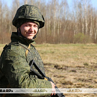 Занятие по огневой подготовке с военнообязанными, прибывшими на сборы