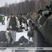 Подразделение механизированной бригады Западного оперативного командования прибыло в район сосредоточения