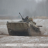 Занятие по вождению боевых машин с курсантами Военной академии Республики Беларусь