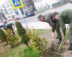 Субботник у артиллеристов