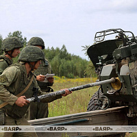 Полевой выход артиллерийских подразделений и  воинских частей  СЗОК