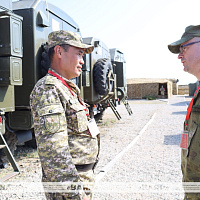 Белорусские военнослужащие, прибывшие в  Кыргызстан для участия в учениях ОДКБ, разместились в полевом лагере