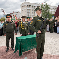 Курсанты военно-транспортного факультета в БелГУТ приняли Военную присягу