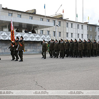 Генерал-майор Геннадий Лепешко простился с Боевым Знаменем Военной академии Республики Беларусь