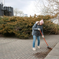 Воины-интернационалисты вышли на субботник 