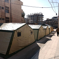 Белорусские военные медики разворачивают полевой госпиталь в Сирии