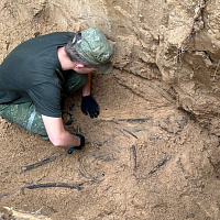 Церемония перезахоронения останков воинов Русской императорской армии и открытие памятного знака 