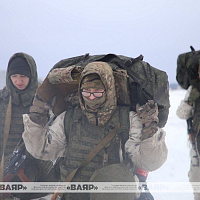 Подразделение механизированной бригады Западного оперативного командования прибыло в район сосредоточения