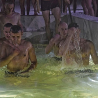 Гвардейцы окунулись в купель на Крещение