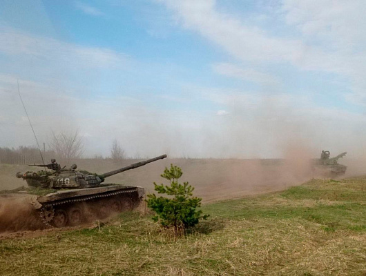 Командно-штабное учение с танковым батальоном механизированной бригады СЗОК