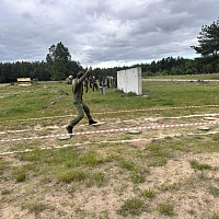На базе 11 омбр продолжаются учебно-полевые сборы с учащимися 10-х классов города Слонима