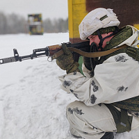 Занятия по боевой подготовке на полигоне Лепельский