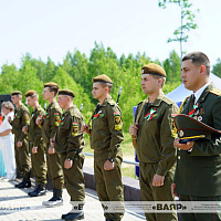 Военнослужащие 36-й дорожно-мостовой бригады приняли участие в торжественном митинге в урочище Стриево