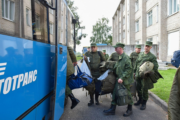 Учебный сбор с военнообязанными территориальных войск Волковысского района Гродненской области