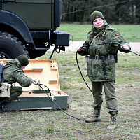 С подразделениями 48-го отдельного батальона РЭБ проходят состязания на лучший экипаж станции помех