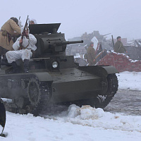 На территории историко-культурного комплекса «Линия Сталина» состоялась презентация танка Т-26