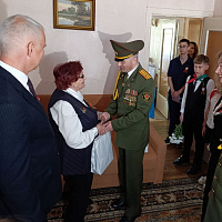 Поздравили с наступающим Днём Победы