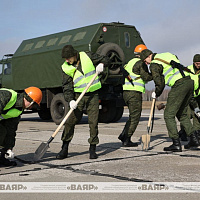 Состязания по скоростному восстановлению  участка взлётно-посадочной полосы