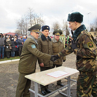 Новобранцы приняли Военную присягу в радиотехнической бригаде 