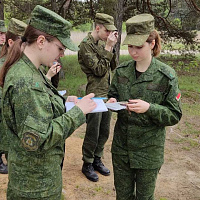 Занятия по военной топографии с курсантами военно-технического факультета в БНТУ