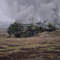 Ротное тактическое учение с гвардейцами