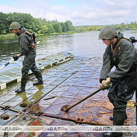 В понтонно-мостовом батальоне 557-й инженерной бригады продолжается полевой выход
