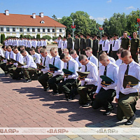 Торжественный выпуск офицеров военного факультета в ГрГУ имени Я. Купалы