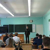 Профориентационную работу провели курсанты военно-технического факультета в БНТУ