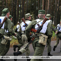 В Военной академии прошли соревнования по марш-броску